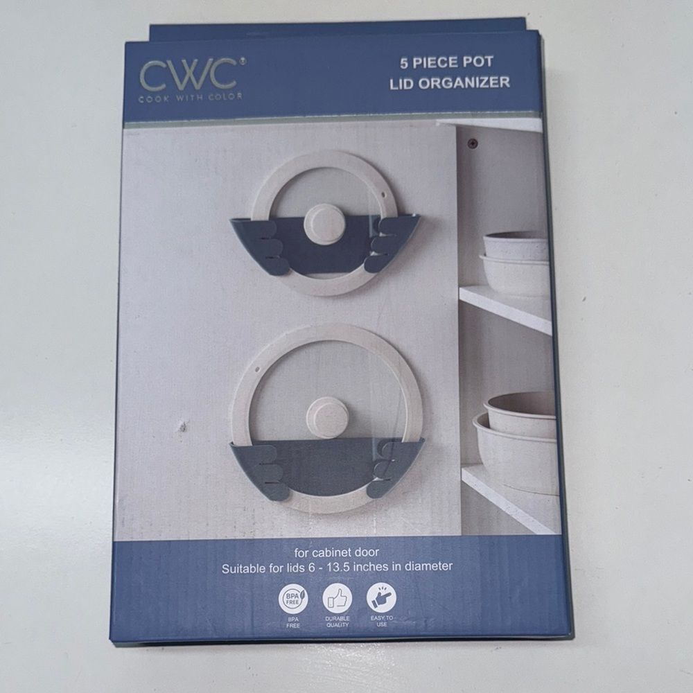 🔥CWC cook with color 5 pc pot lid organizer Kitchen Tools Set